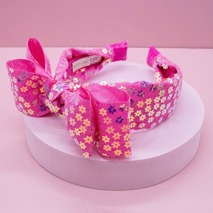 Big Bow Headband - Double Layer Sequin