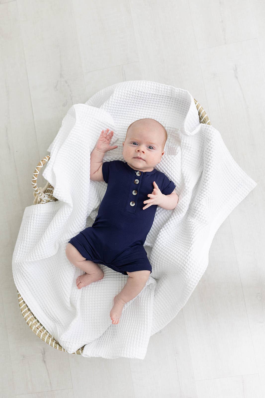 Baby Rompers (NB-3, 3-6, 6-12) Navy Blue, Camel, Pink, White