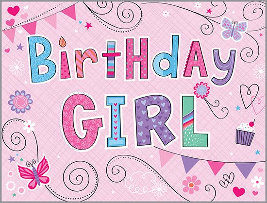 Birthday Card - Pink Birthday Banners