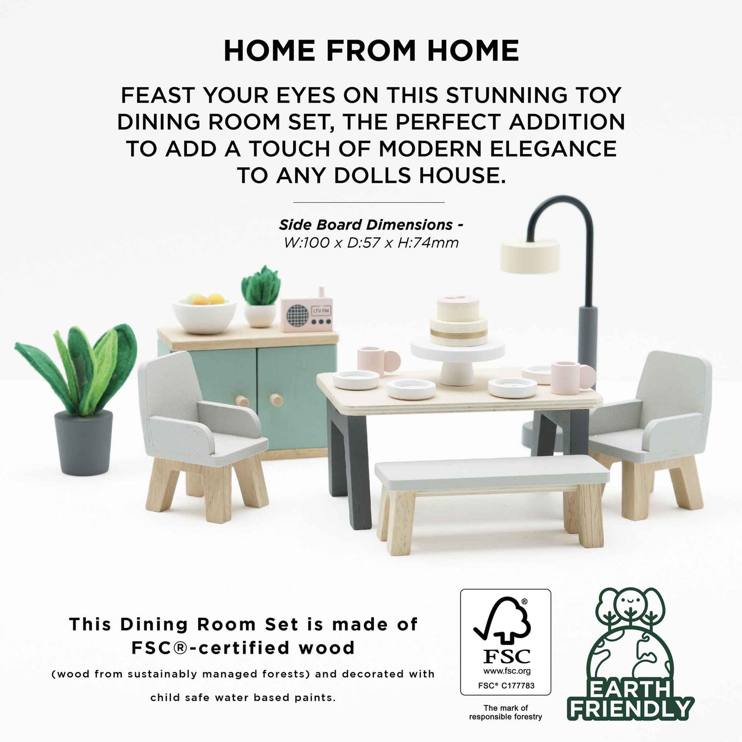 Wooden Dolls House Dining Room