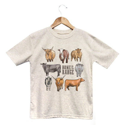 "Home on the range" Cow Western Clothing Ranch Kids Clothes