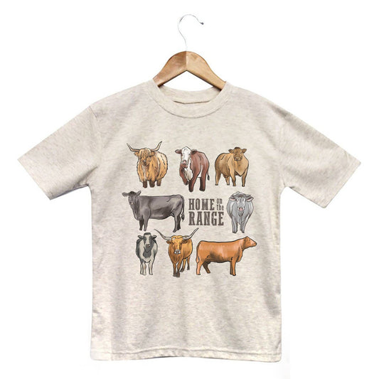 "Home on the range" Cow Western Clothing Ranch Kids Clothes