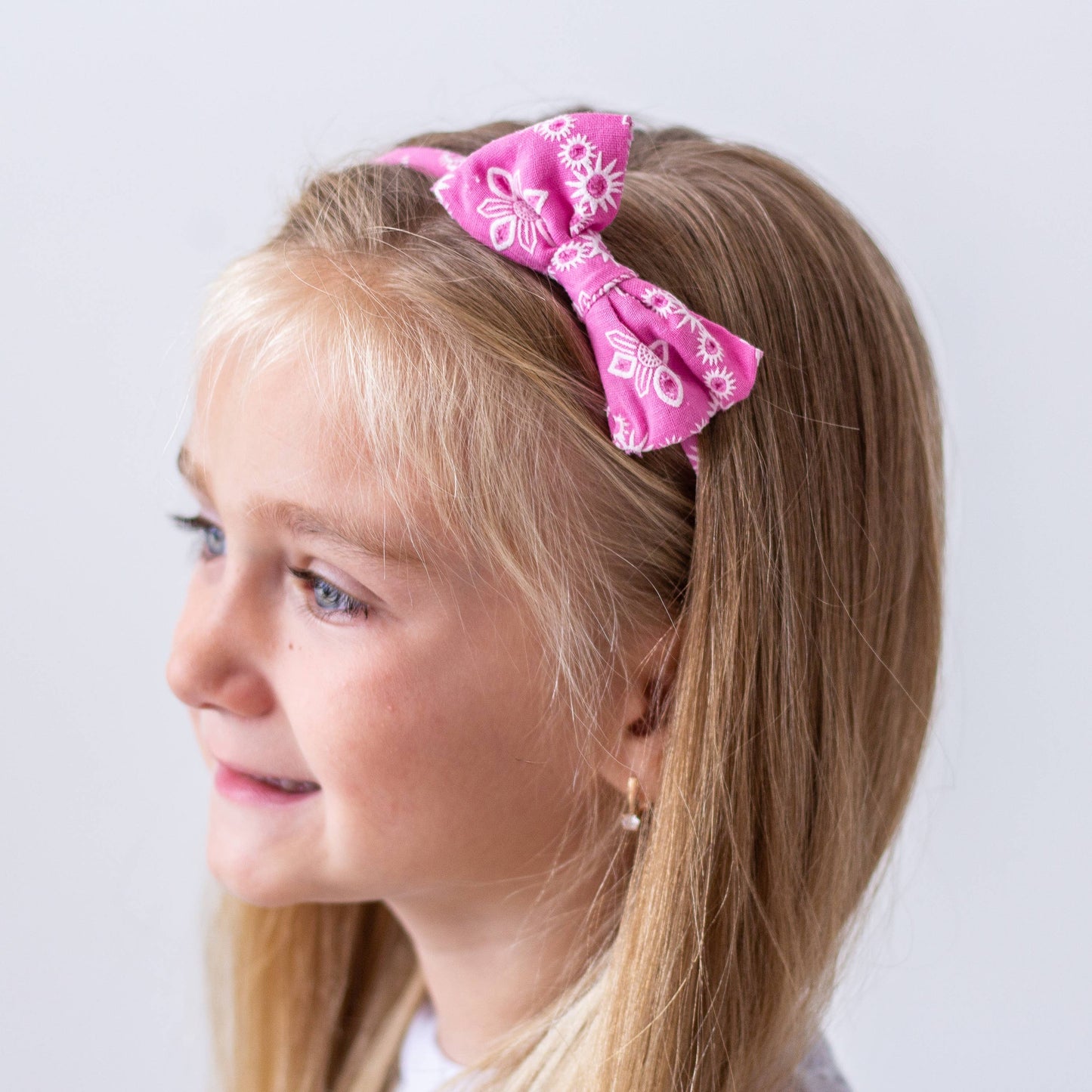 Thin Eyelet Lace Bow Headbands