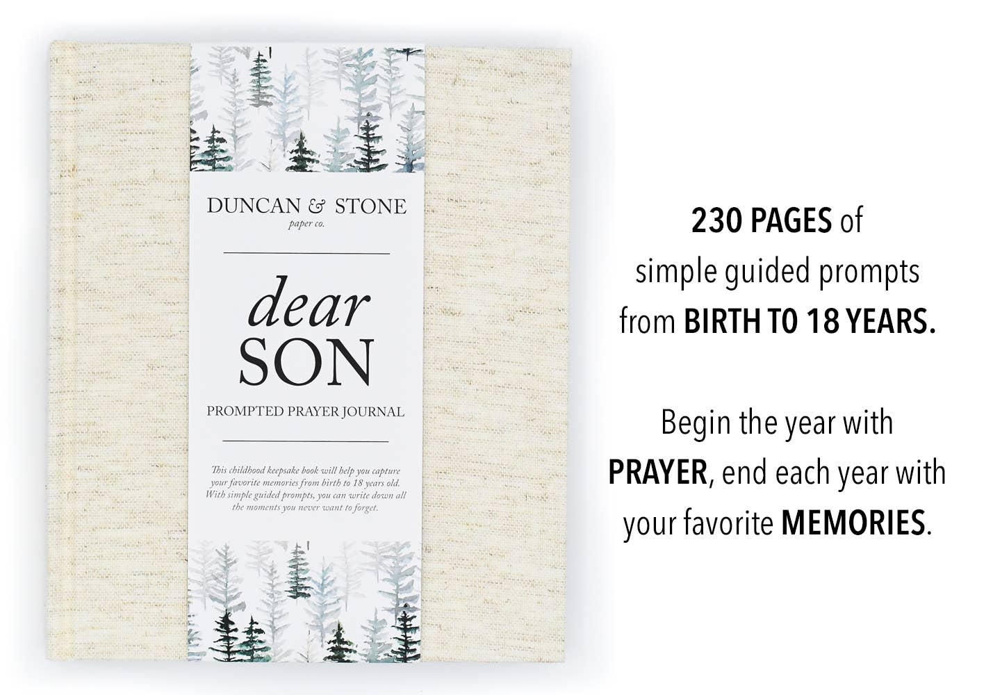 Dear Son Childhood Keepsake Book | Gift for Mom or Spouse