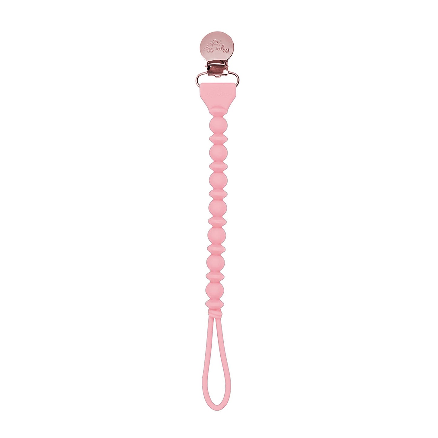 Sweetie Strap™ Silicone One-Piece Pacifier Clips: Rosewood Beaded