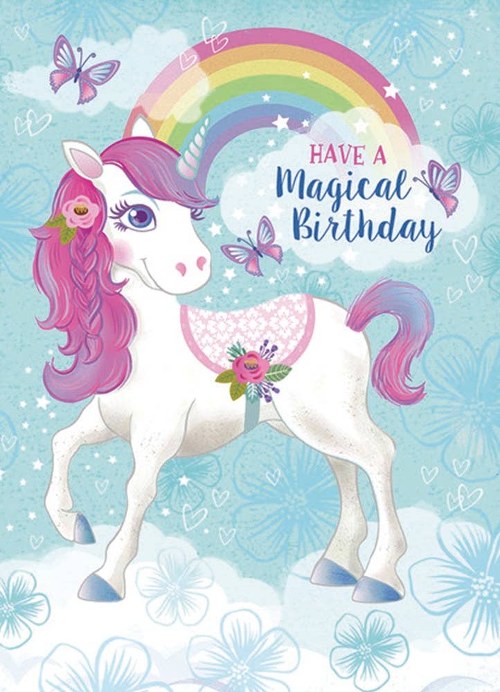 Magical Unicorn - Juvenile Birthday Value Card