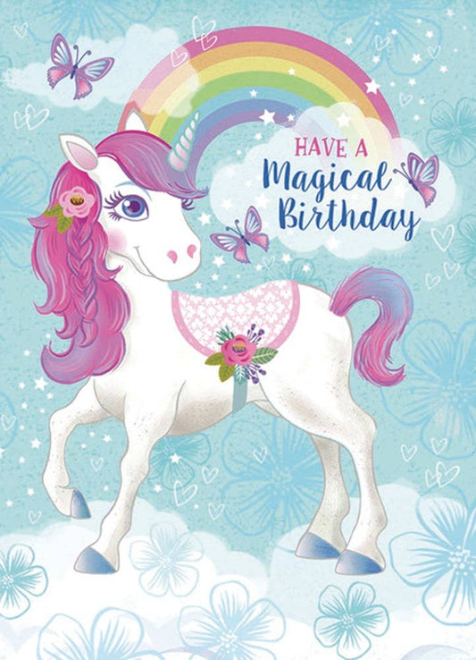 Magical Unicorn - Juvenile Birthday Value Card