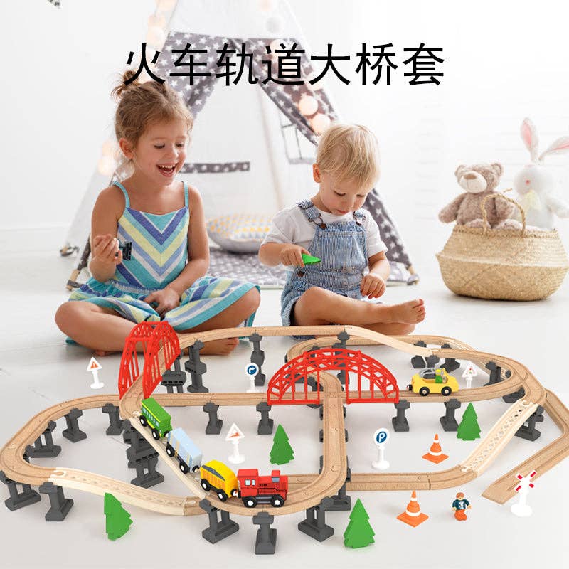 Leo & Friends Railway Bridge Set, Wooden Toy