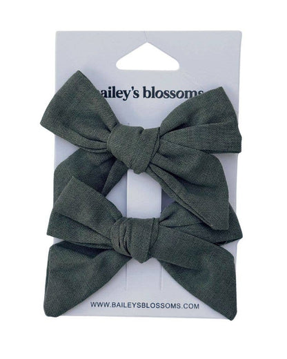 Linen Cotton Piggie Sets - Olive