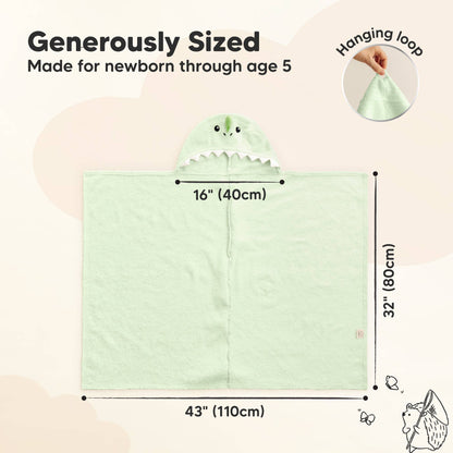 Playpals Hooded Baby Bath Towels for Newborn