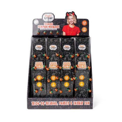Spooky LITES! Flashing Pumpkin Necklace