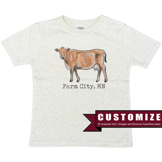 CUSTOM Raised in a Barn Cow Country Western Boy Girl Clothes