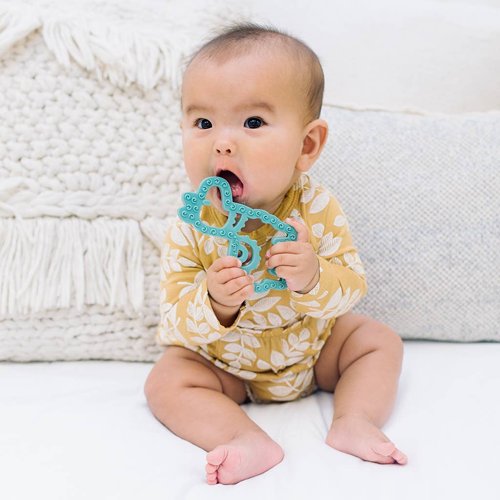 Chew Crew™ Silicone Baby Teethers: Light Pink Unicorn