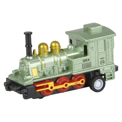 2" Diecast Pull Back Mini Locomotive Train Set