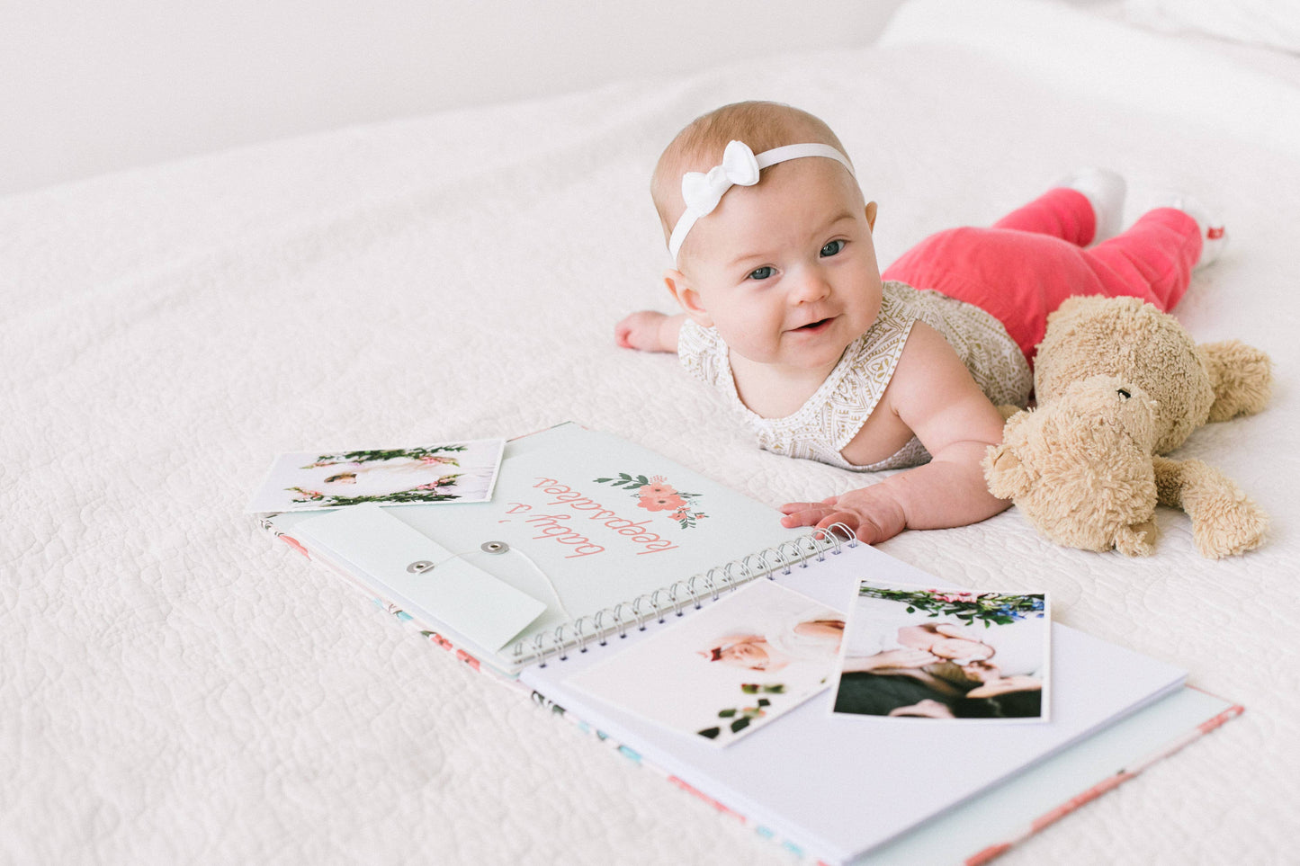 Baby's Memory Book and Sticker Set, Floral