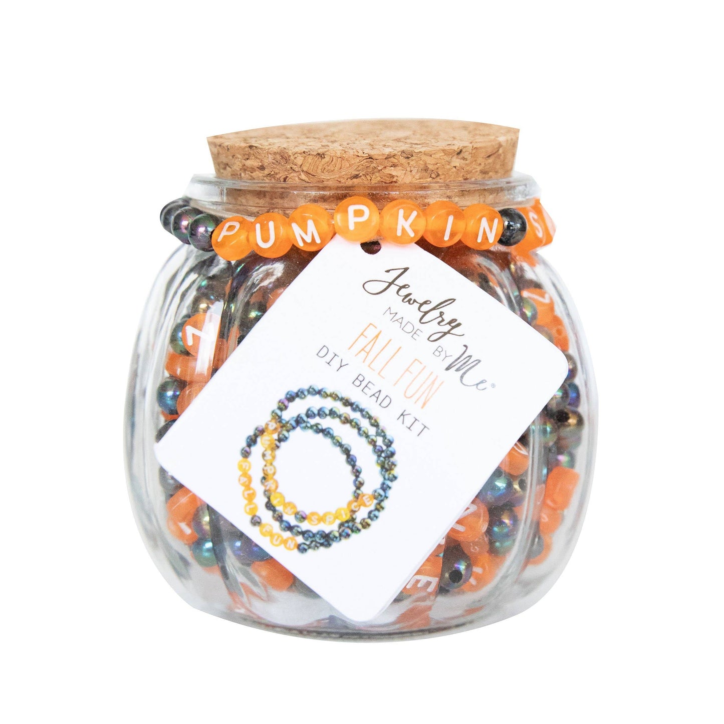 Orange PUMPKIN Jar DIY Bead Kit