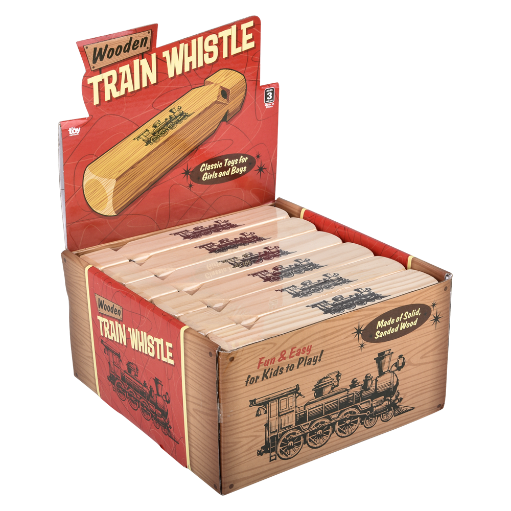 (T) 7.5" WOODEN TRAIN WHISTLE