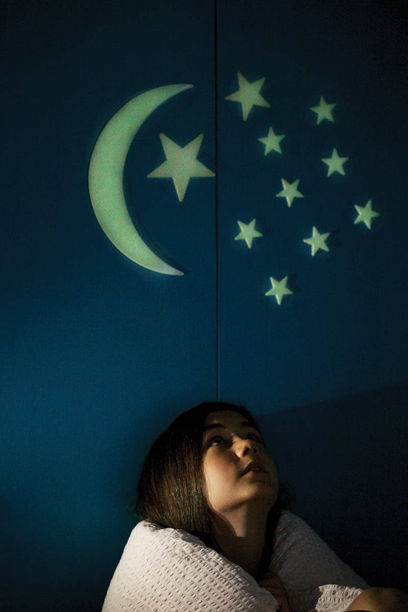 4M Glow In The Dark Large Moon and Stars-Kids Room Decor