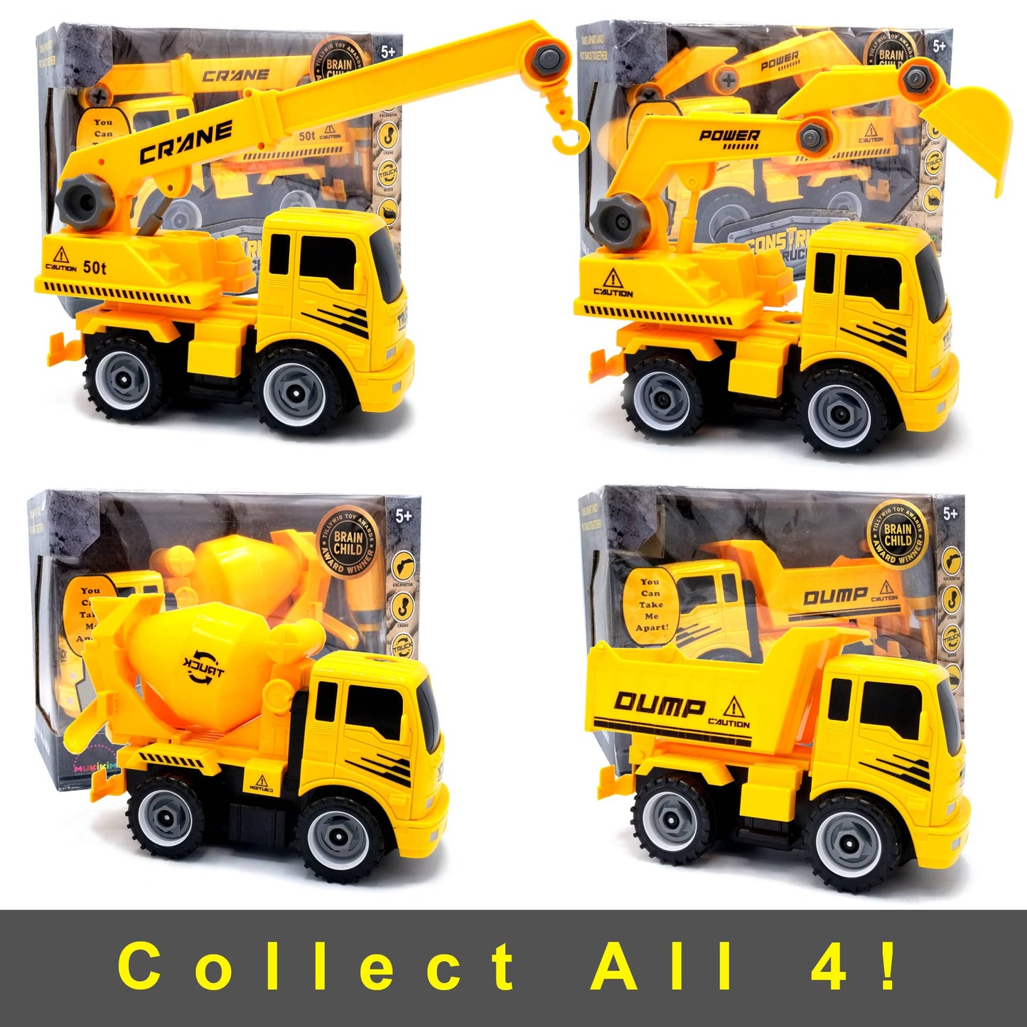 Excavator - Take-Apart-Put-Together/2-Toys-In-1 Truck Toy