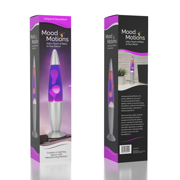 Mood Motions - Motion Luminous Lamps 13" in Blue and Purple