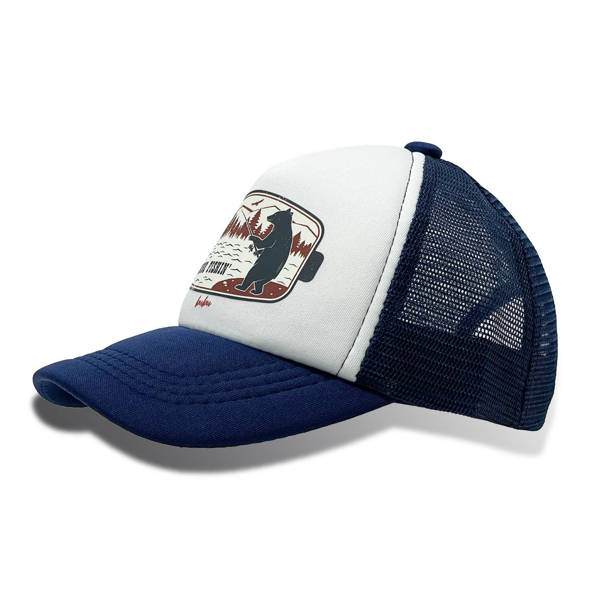 Gone Fishin Navy Trucker Hat