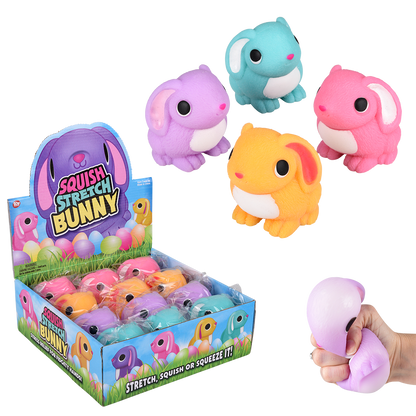 SQUISH AND STRETCH EASTER BUNNY 3.25"