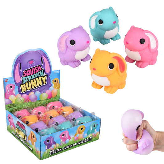 SQUISH AND STRETCH EASTER BUNNY 3.25"