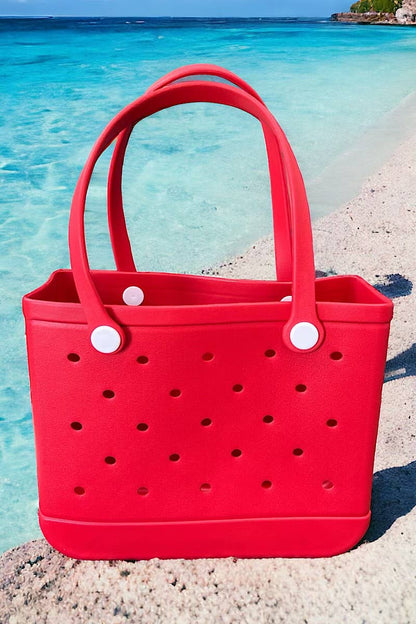 BEACH BAG-TOTE MADE OF RUBBER BEACH BAG.