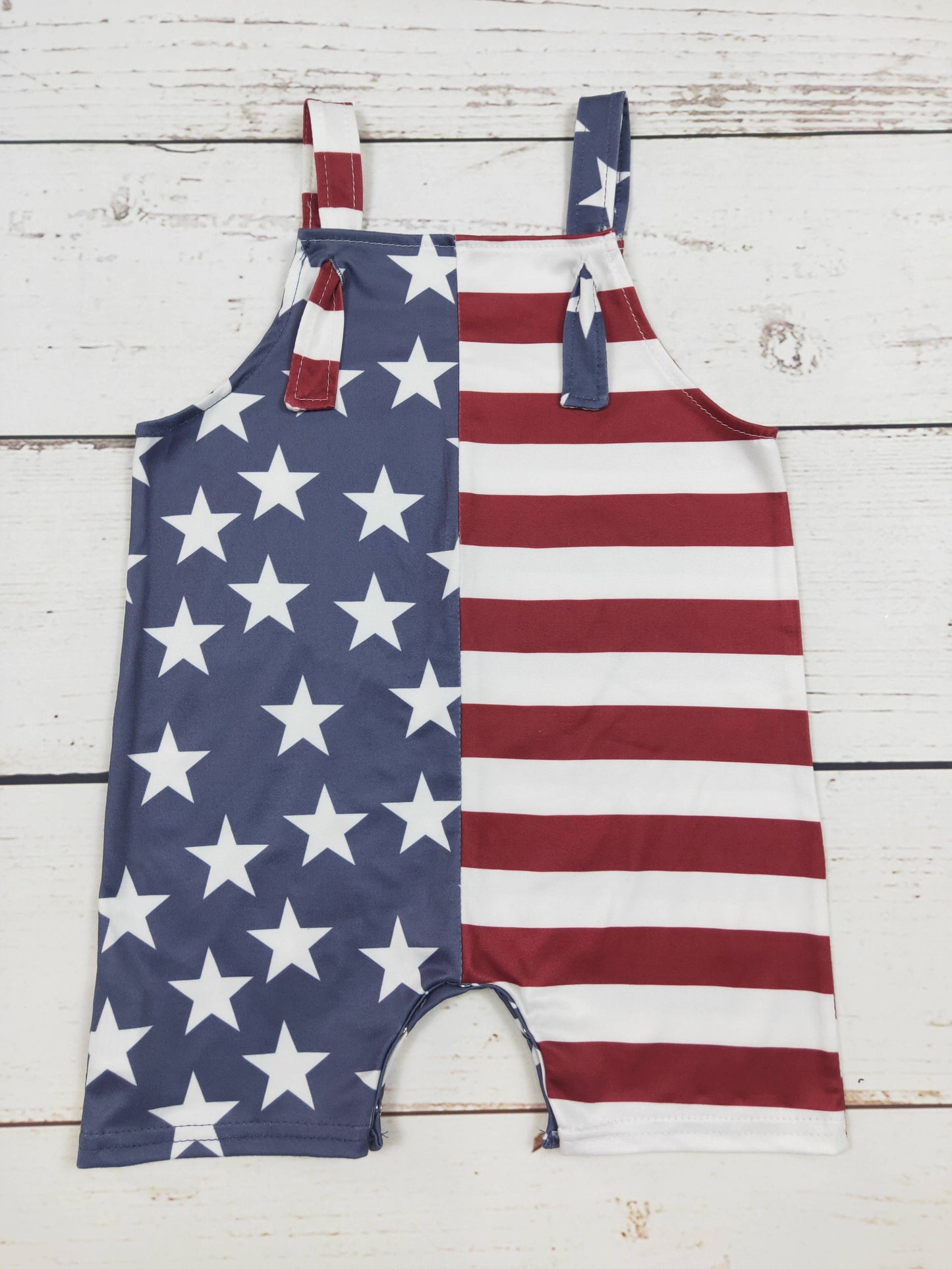 Patriotic Baby Romper With Stars Stripe