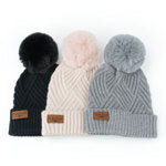 Britt's Knits Super Poof Kid's Pom Hat Assortment