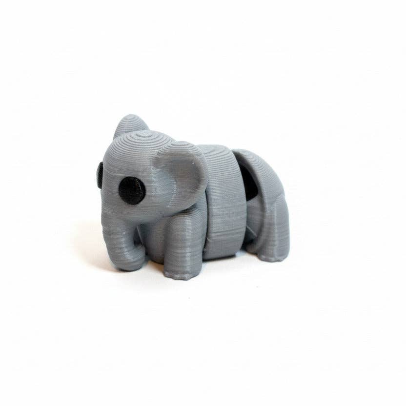 Elephant • Mini 3D Printed Articulated Animal • Flexi Animals • Pocket Pets • Pocket Pals • Desk Pets [#89]