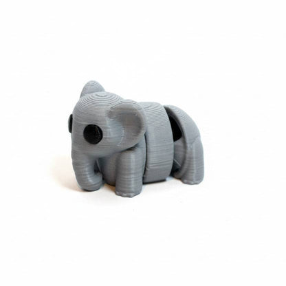 Elephant • Mini 3D Printed Articulated Animal • Flexi Animals • Pocket Pets • Pocket Pals • Desk Pets [#89]