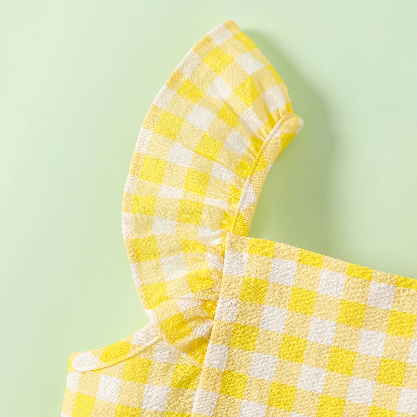 Baby Girl Gingham or Allover Lemon Button Dress