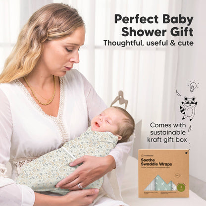 3pk Soothe Baby Swaddles Sleep Sack for Newborns - Prairie