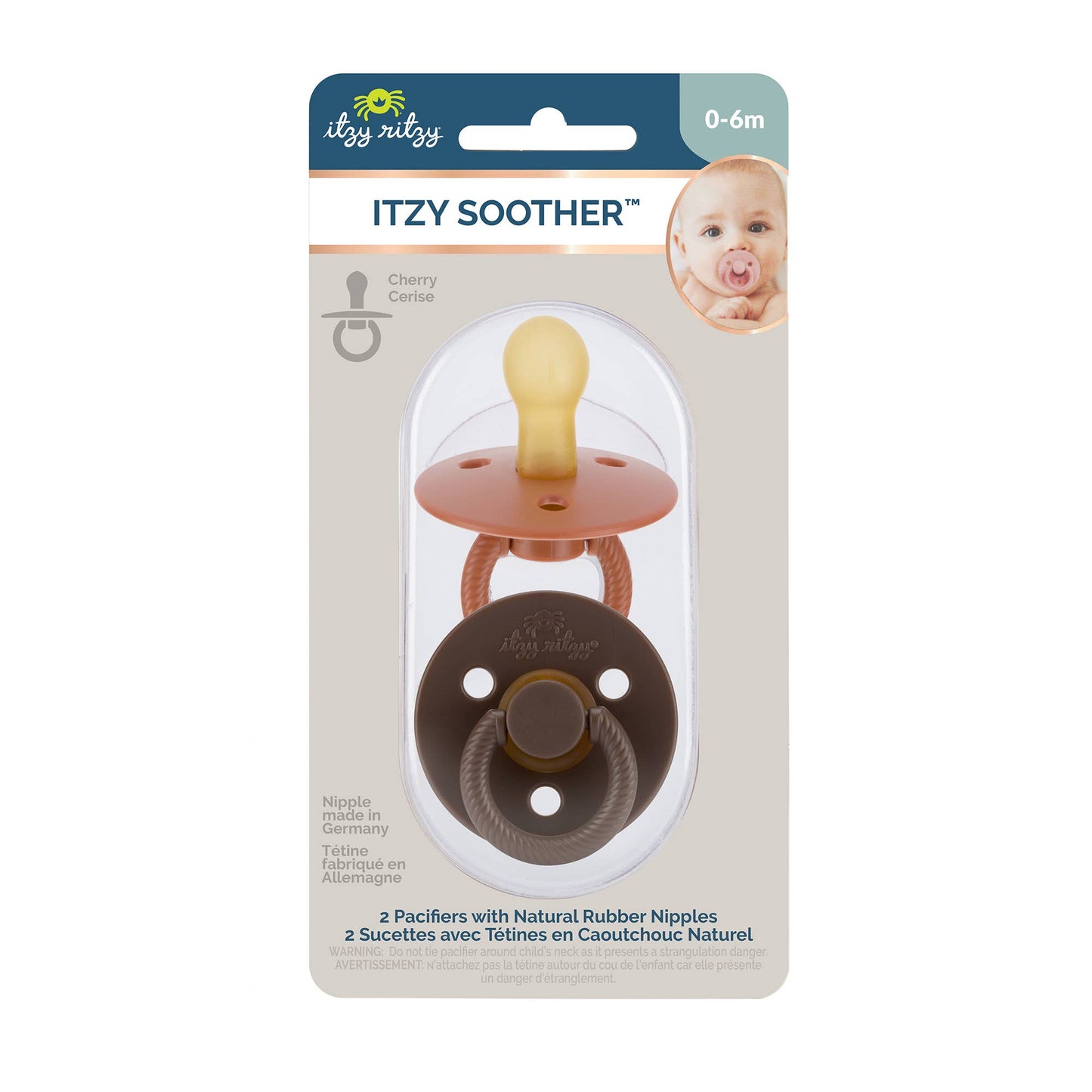 Itzy Soother Natural Rubber Paci Sets: Orchid + Lilac