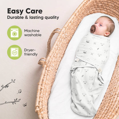 3pk Soothe Baby Swaddles, Sleep Sack for Newborns: Nordic/Large