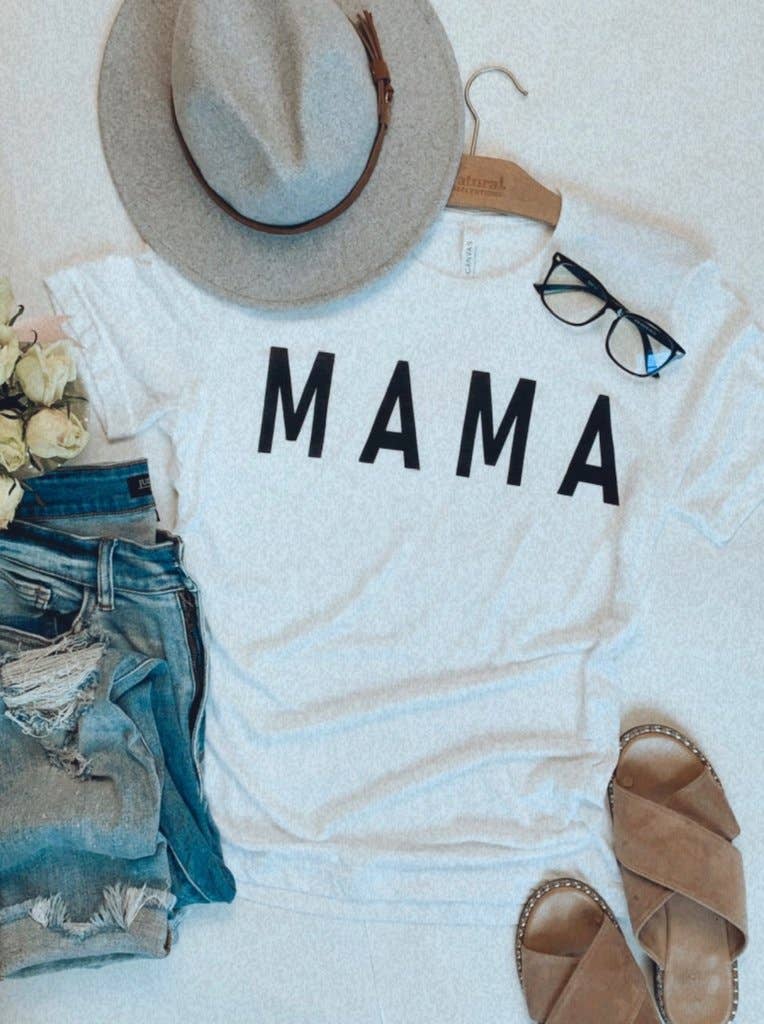 Mama Tee White Crew Neck