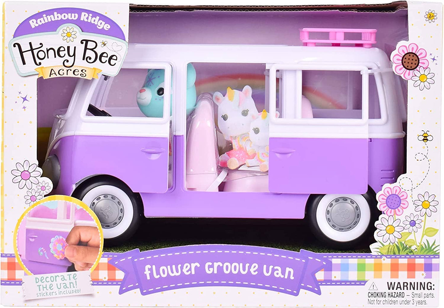 Honey Bee Acres Rainbow Ridge Flower Groove Van Playset