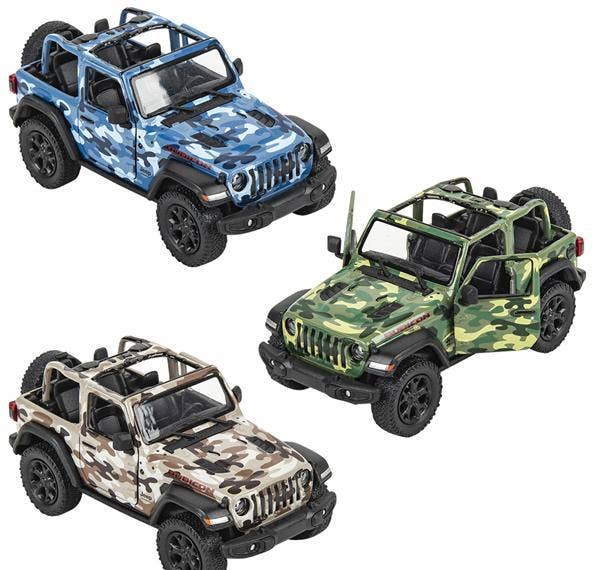 5" DIE-CAST 2018 JEEP WRANGLER CAMO OPEN TOP