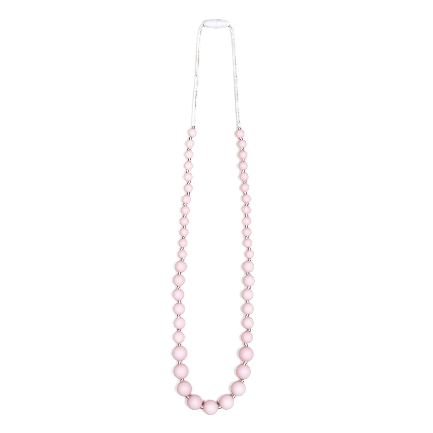 Audrey Teething Necklace - Pink Quartz