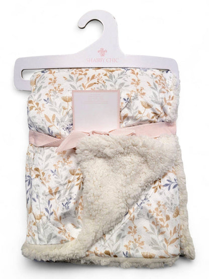30" x 40" Floral Sherpa Baby Blanket