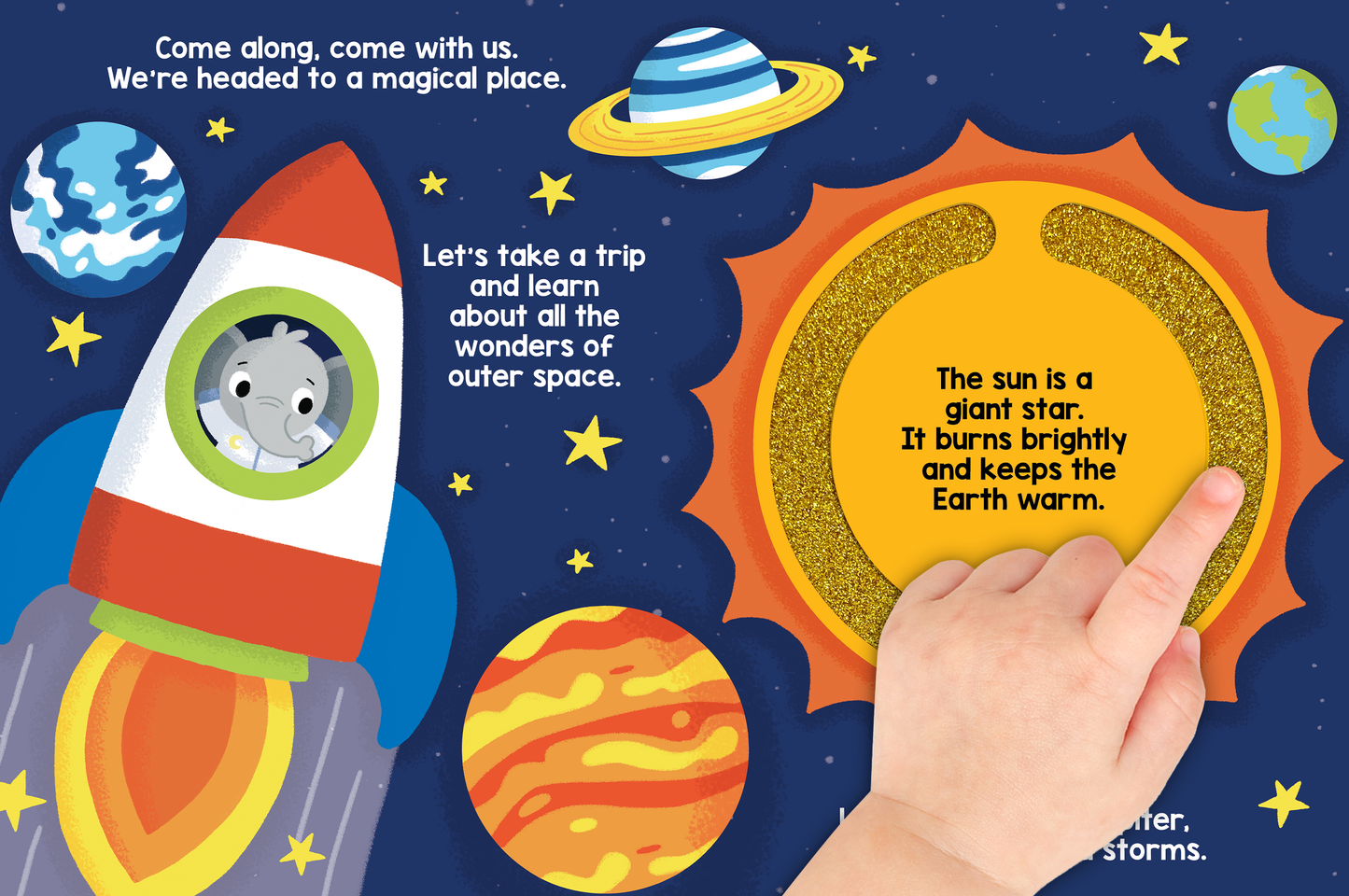 Journey in Space - Sensory Book with Touch and Feel Trail