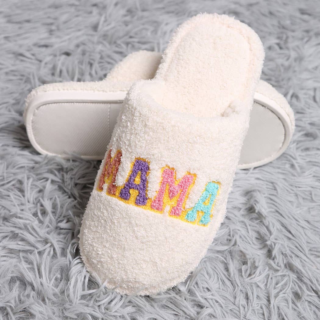 Colorful MAMA Lettered Home Slippers