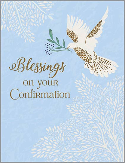 With Scripture Religious Greeting Card - Confirmation Dove