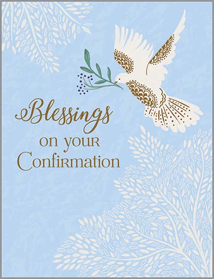 With Scripture Religious Greeting Card - Confirmation Dove