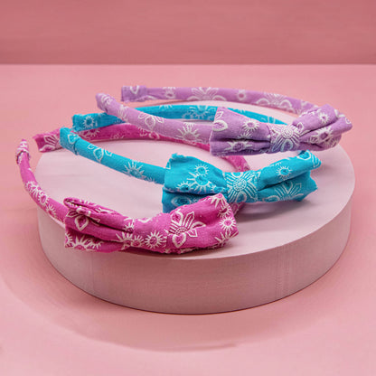 Thin Eyelet Lace Bow Headbands