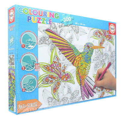 Hummingbird 300 Piece Coloring Jigsaw Puzzle