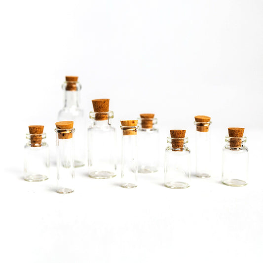 Clear Glass Bottle 9pc