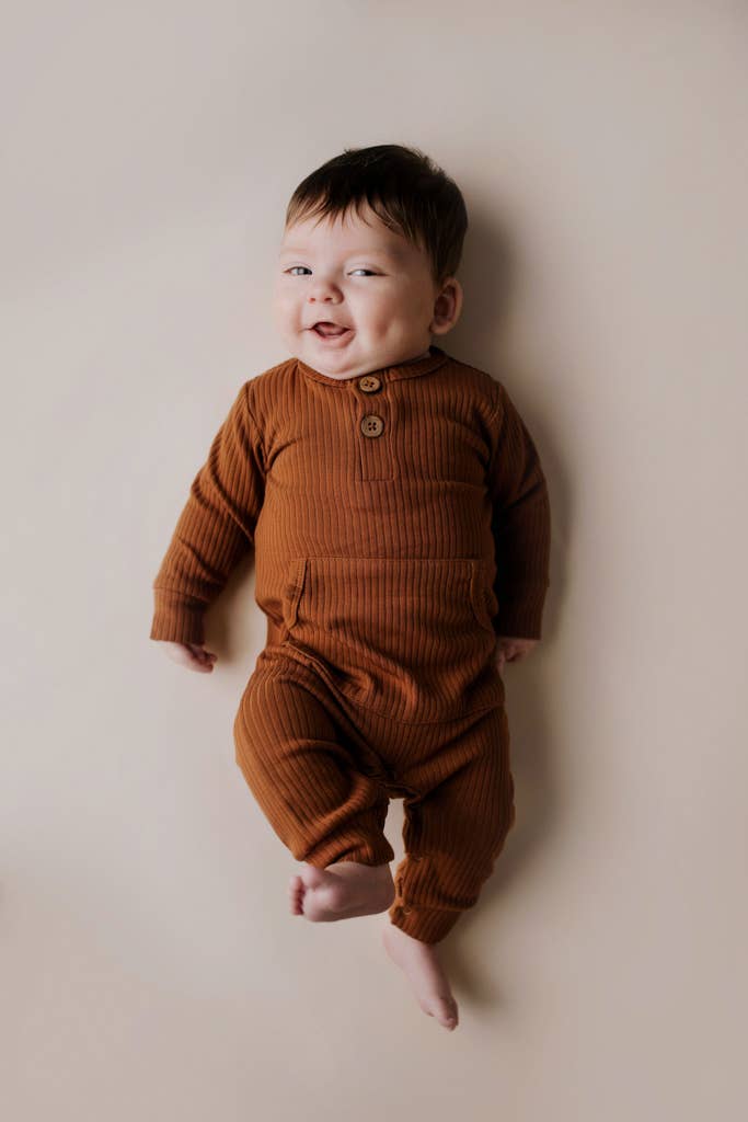 Baby Ribbed Playsuit with Pockets