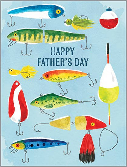 Father's Day Greeting Card - Fishing Lures